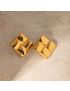 Zara Grid Gold Earrings