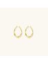 Astra Wave - Sculpted Gold Hoop Earrings