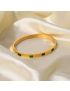 Emerald Glimmer Gold Bangle