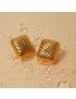 Bold Radiance - Geometric Gold Earrings