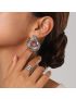 Celeste Silver Loop Earrings