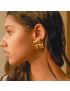 Zara Grid Gold Earrings