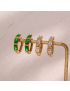 Ariana Gemstone Hoop Earrings