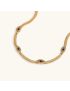 Mystic Eye - Gold Herringbone Necklace