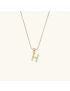 Celeste - Gold Pearl Letter Necklace