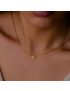 Aurora Solitaire Gold Necklace