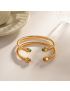 Thea Gemstone Gold Cuff