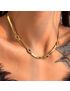 Mystic Eye - Gold Herringbone Necklace
