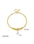 Golden Charm Heart Bracelet - Double Layer Chain