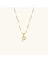 Celeste - Gold Pearl Letter Necklace