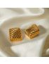Bold Radiance - Geometric Gold Earrings