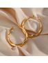 Astra Wave - Sculpted Gold Hoop Earrings