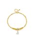Golden Charm Heart Bracelet - Double Layer Chain