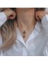 Celeste Gold Princess Cut Necklace