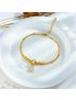 Golden Charm Heart Bracelet - Double Layer Chain