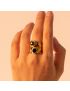 Onyx Duo Gold Ring