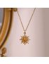 Solar Radiance - Gold Sun Pendant Necklace