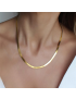Sleek Grace - Gold Herringbone Necklace