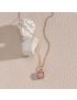 Celeste Gold Princess Cut Necklace