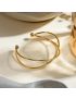 Cora Crossover Gold Cuff