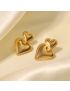 Kiparis Gold Heart Earrings