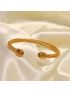 Thea Gemstone Gold Cuff