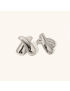 Bold Crossed Layer Earrings - Gold & Silver