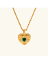 Emera Heart Gold Necklace