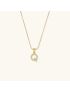 Celeste - Gold Pearl Letter Necklace