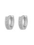 Radiant Zircon Pave Hoop Earrings