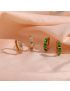 Ariana Gemstone Hoop Earrings