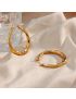 Astra Wave - Sculpted Gold Hoop Earrings