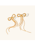 Graceful Gold Bow Drop Earrings