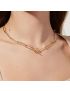 Joyce - Bold Toggle Clasp Gold Necklace