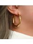Astra Wave - Sculpted Gold Hoop Earrings