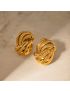 Aurora Swirl Gold Earrings