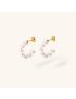 Nina Pearl Hoop Earrings