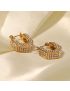 Aurora Pavé Huggie Earrings