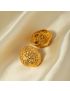Flora Gold Dome Earrings