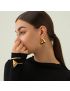 Atria Gold Triangle Earrings