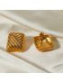Bold Radiance - Geometric Gold Earrings