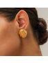 Flora Gold Dome Earrings