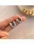 Sculpted Heart Stud Earrings