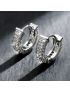 Radiant Zircon Pave Hoop Earrings