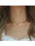 Seraphina Herringbone Gold Necklace
