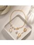 Retro Baroque Pearl Pendant Necklace