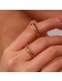 Stella Spark - Diamond Simulant Gold Ring