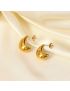 Luna Drop - Crescent Gold Earrings