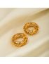 Luna Lace - Gold Hoop Earrings