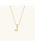 Celeste - Gold Pearl Letter Necklace